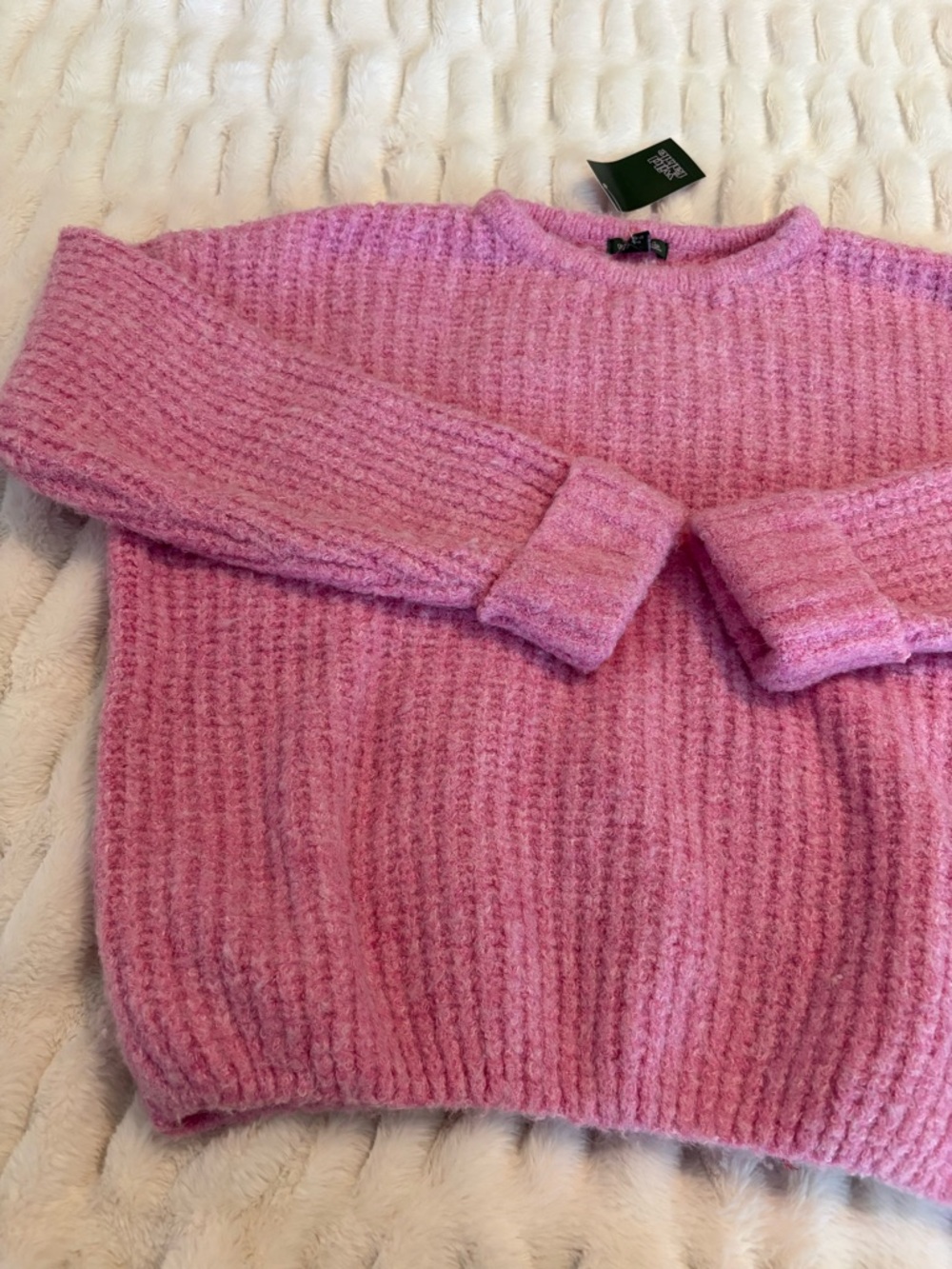 NWT wild fable Pink Ribbed Crewneck Sweater